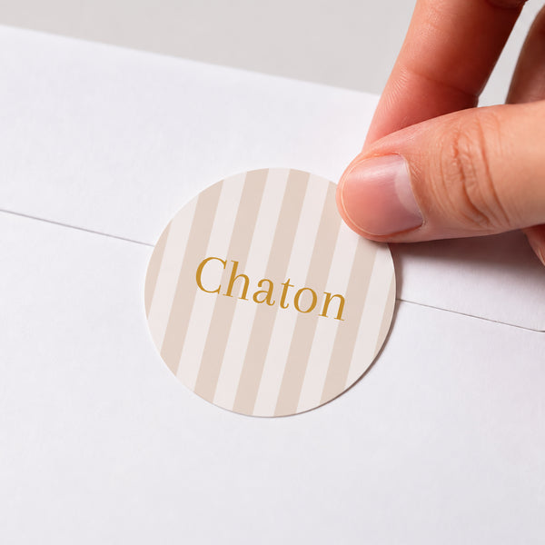 Sticker Naissance Rond Chaton photo