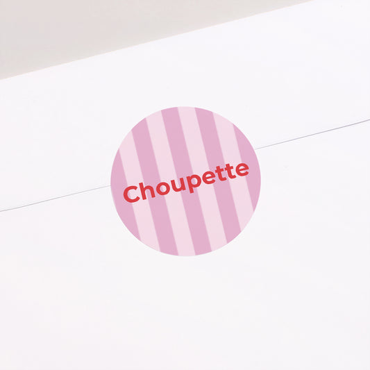 Sticker Naissance Rond Choupette photo