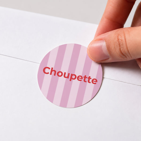 Sticker Naissance Rond Choupette photo