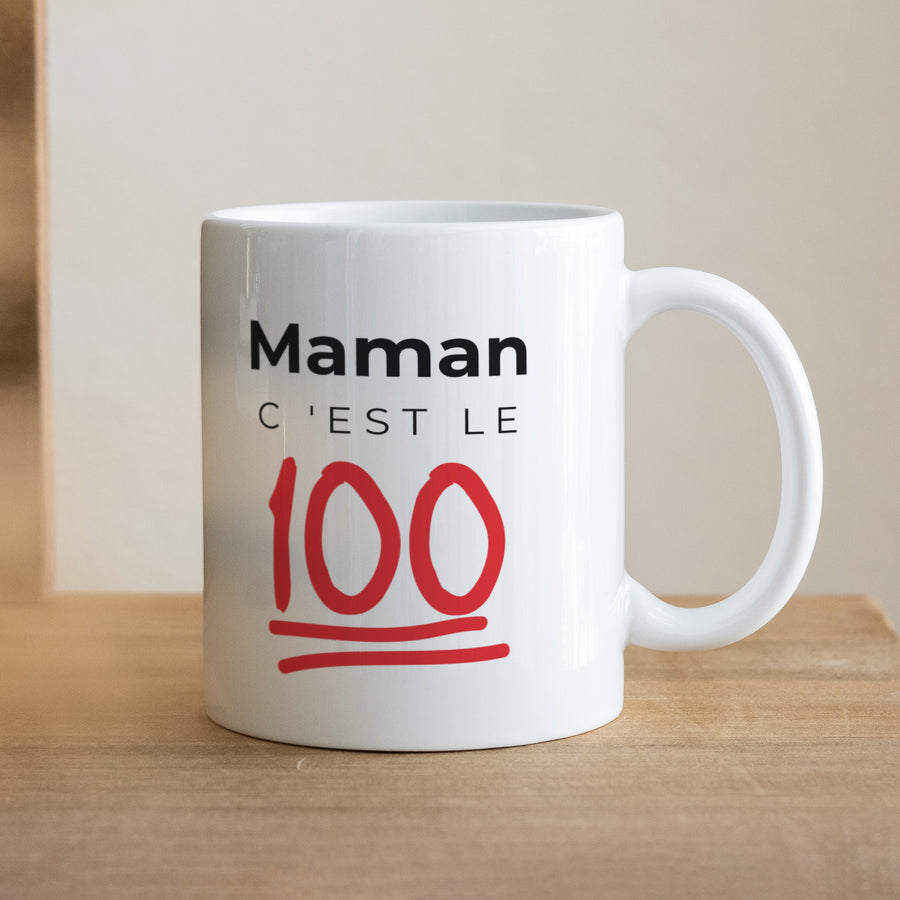 Mug Objets Blanc Maman c'est le 100 photo