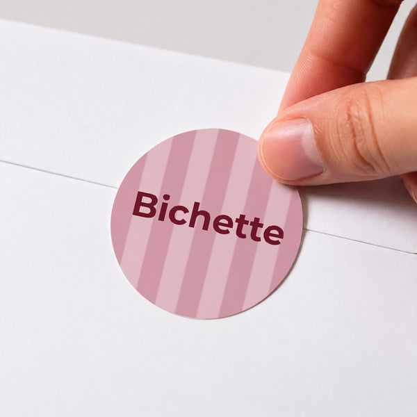 Sticker Naissance Rond Bichette or photo