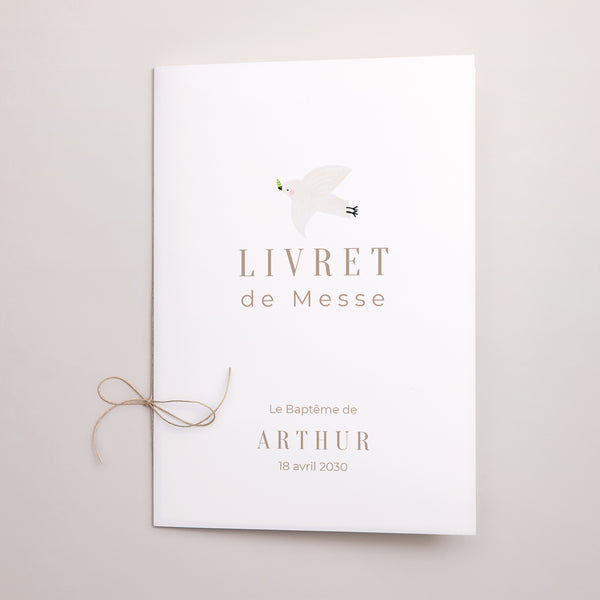 Livret de messe Baptême Double volet Photographique photo