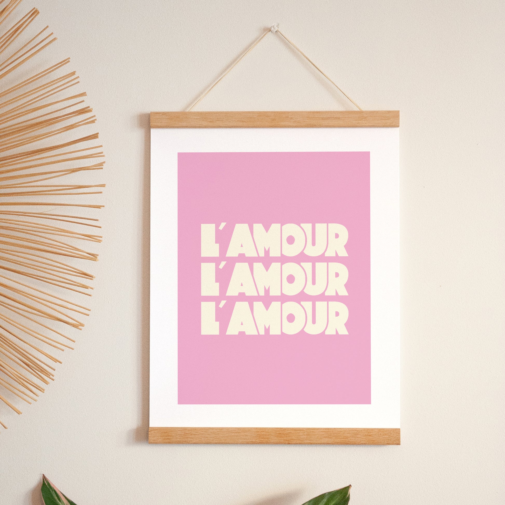 Affiche Portrait 30 x 40 cm L'Amour rose photo N° 1
