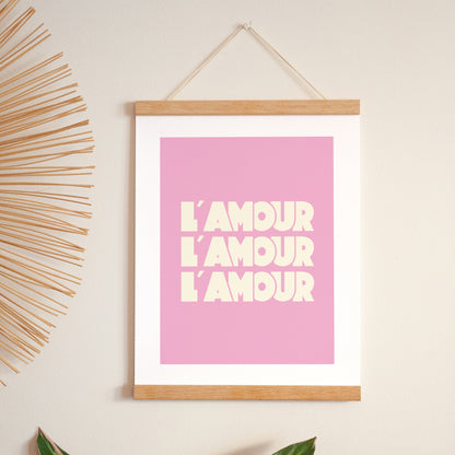 Affiche Portrait 30 x 40 cm L'Amour rose photo N° 1