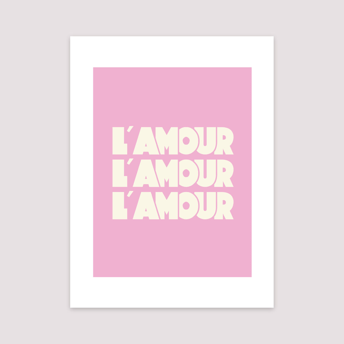 Affiche Portrait 30 x 40 cm L'Amour rose photo N° 2