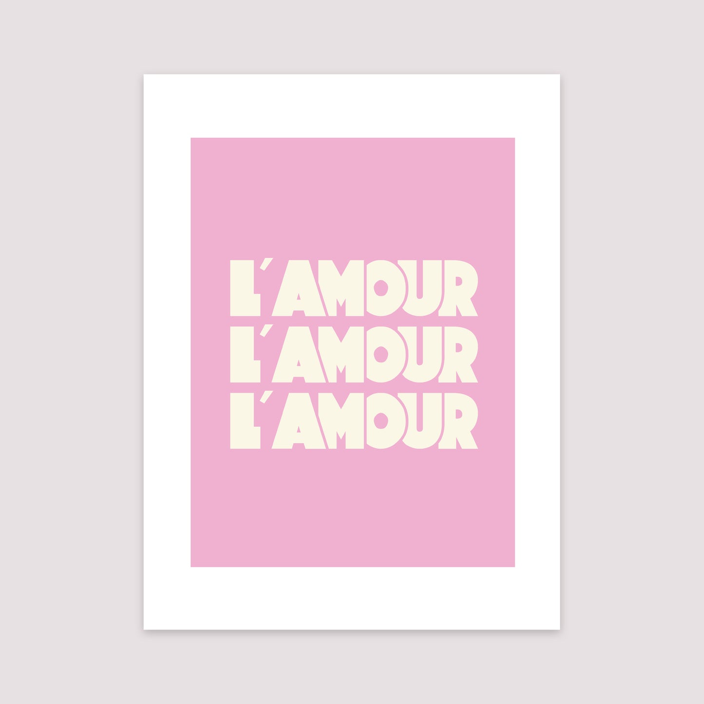 Affiche Portrait 30 x 40 cm L'Amour rose photo N° 2