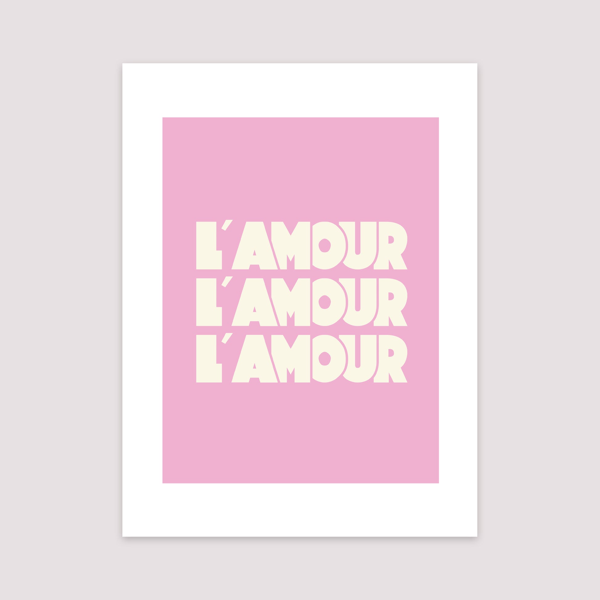 Affiche Portrait 30 x 40 cm L'Amour rose photo N° 2