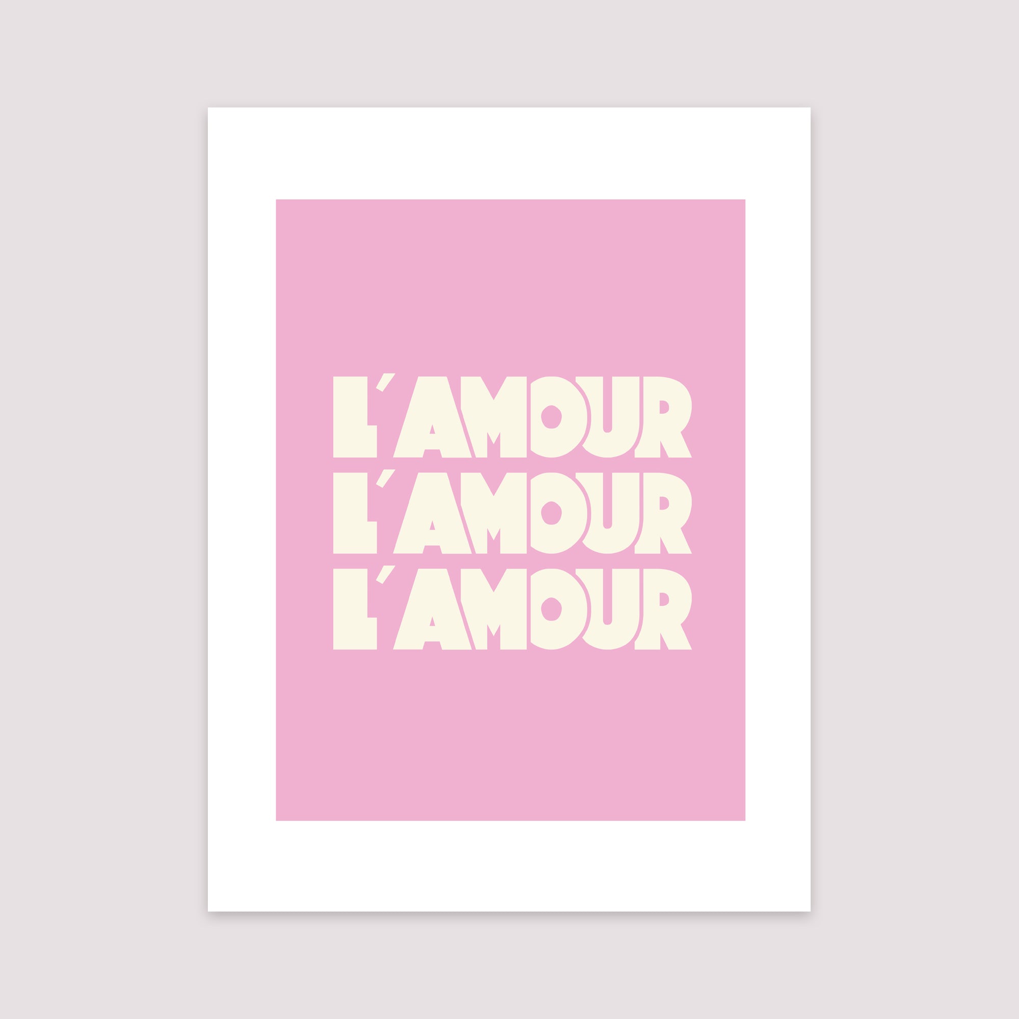 Affiche Portrait 30 x 40 cm L'Amour rose photo N° 2