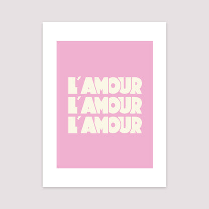 Affiche Portrait 30 x 40 cm L'Amour rose photo N° 2