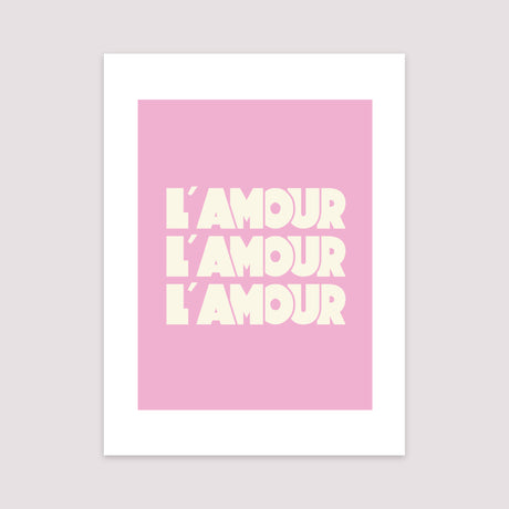 Affiche Portrait 30 x 40 cm L'Amour rose