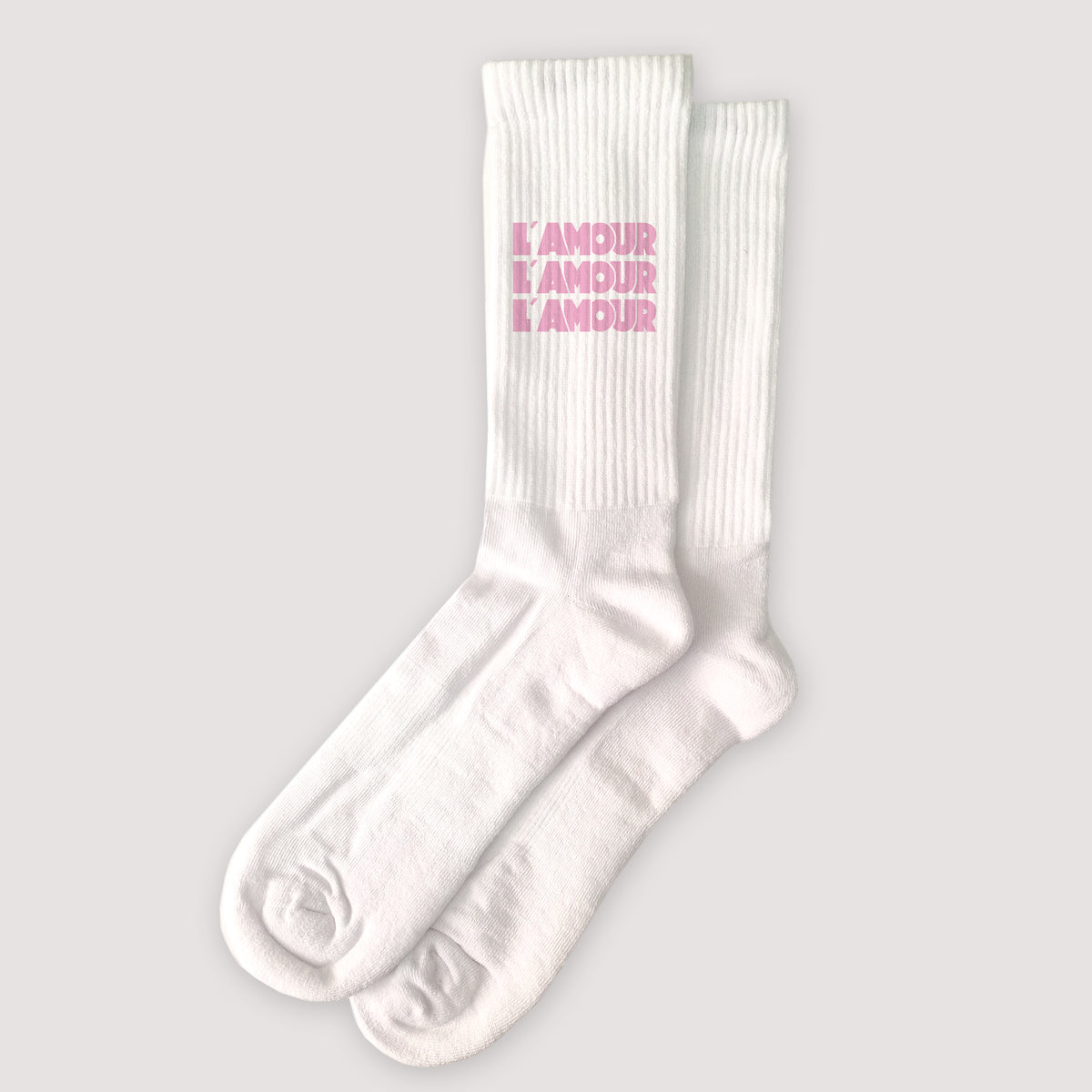 Chaussettes femme Blanches L'Amour rose photo N° 1