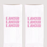 Chaussettes femme Blanches L'Amour rose photo N° 3