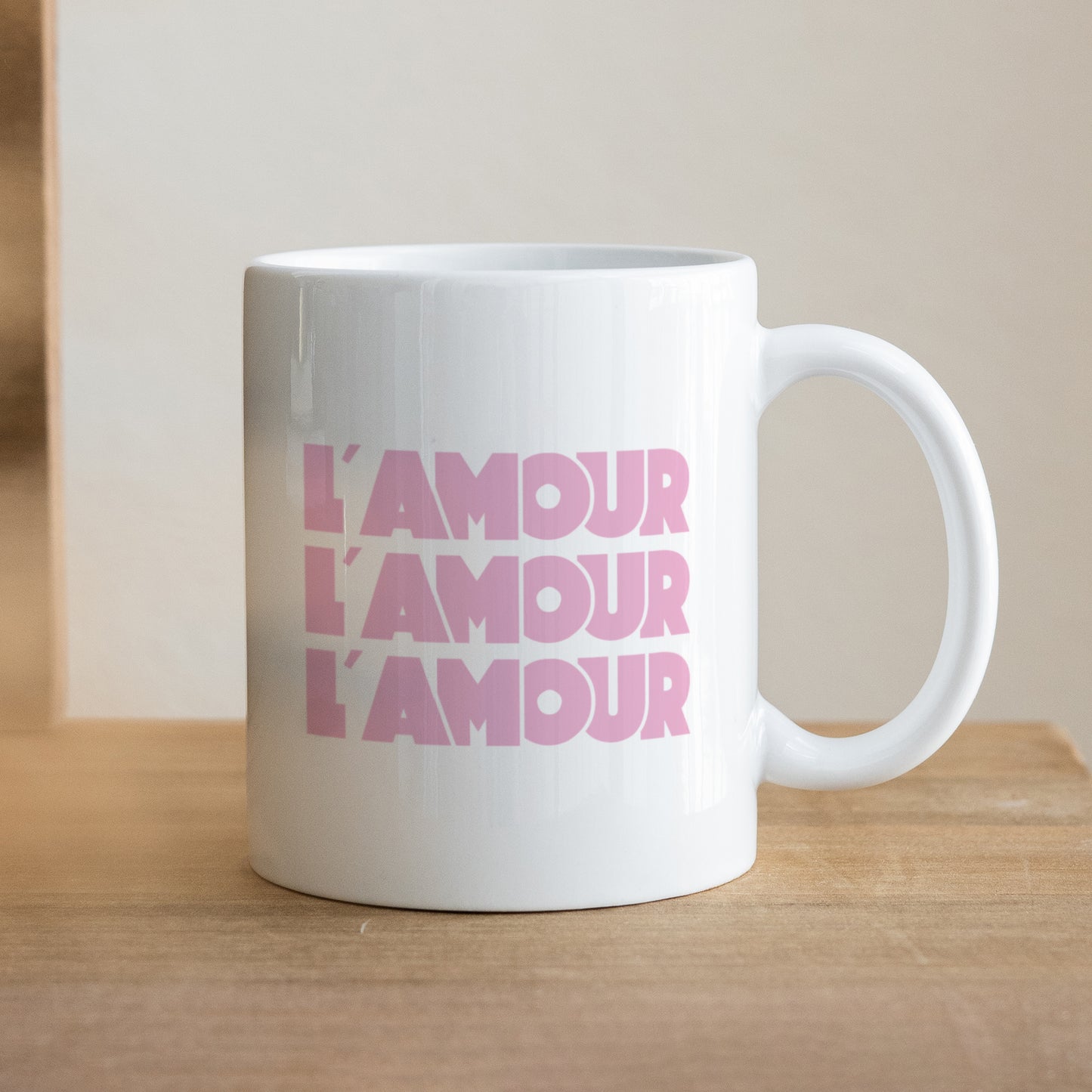 Mug Blanc L'Amour rose photo N° 1