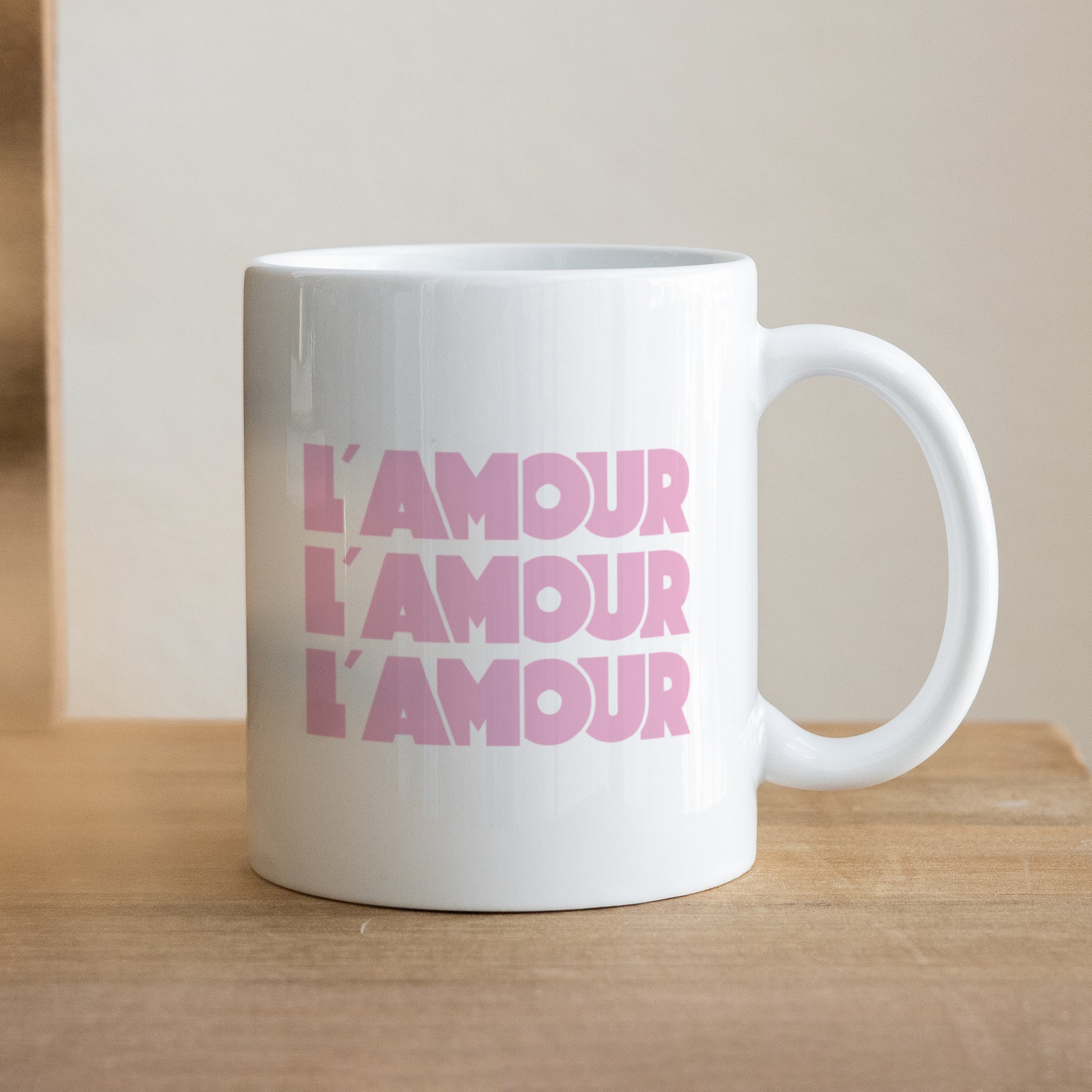 Mug Blanc L'Amour rose photo N° 1