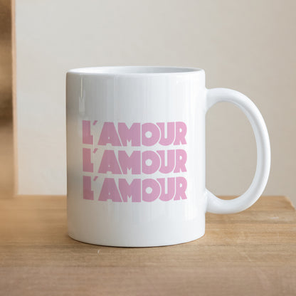 Mug Blanc L'Amour rose photo N° 1