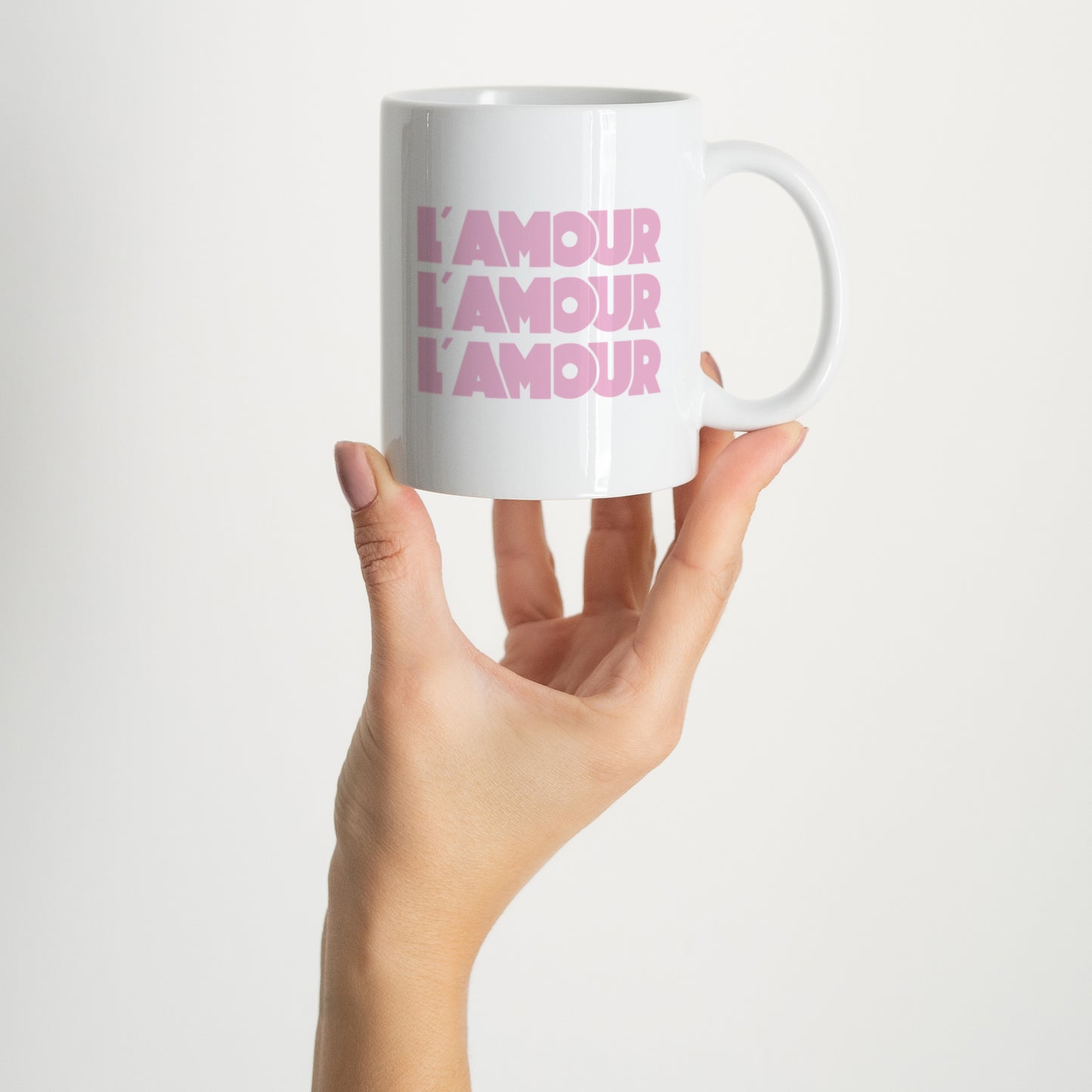 Mug Blanc L'Amour rose photo N° 2