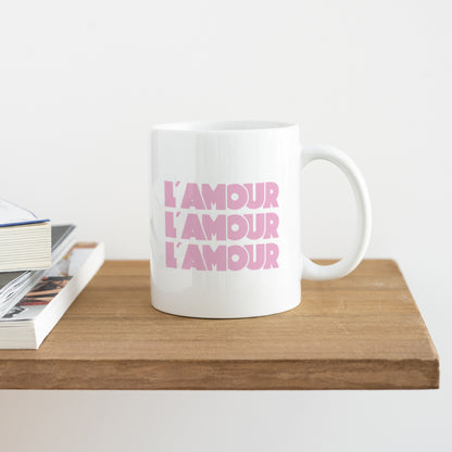 Mug Blanc L'Amour rose photo N° 4