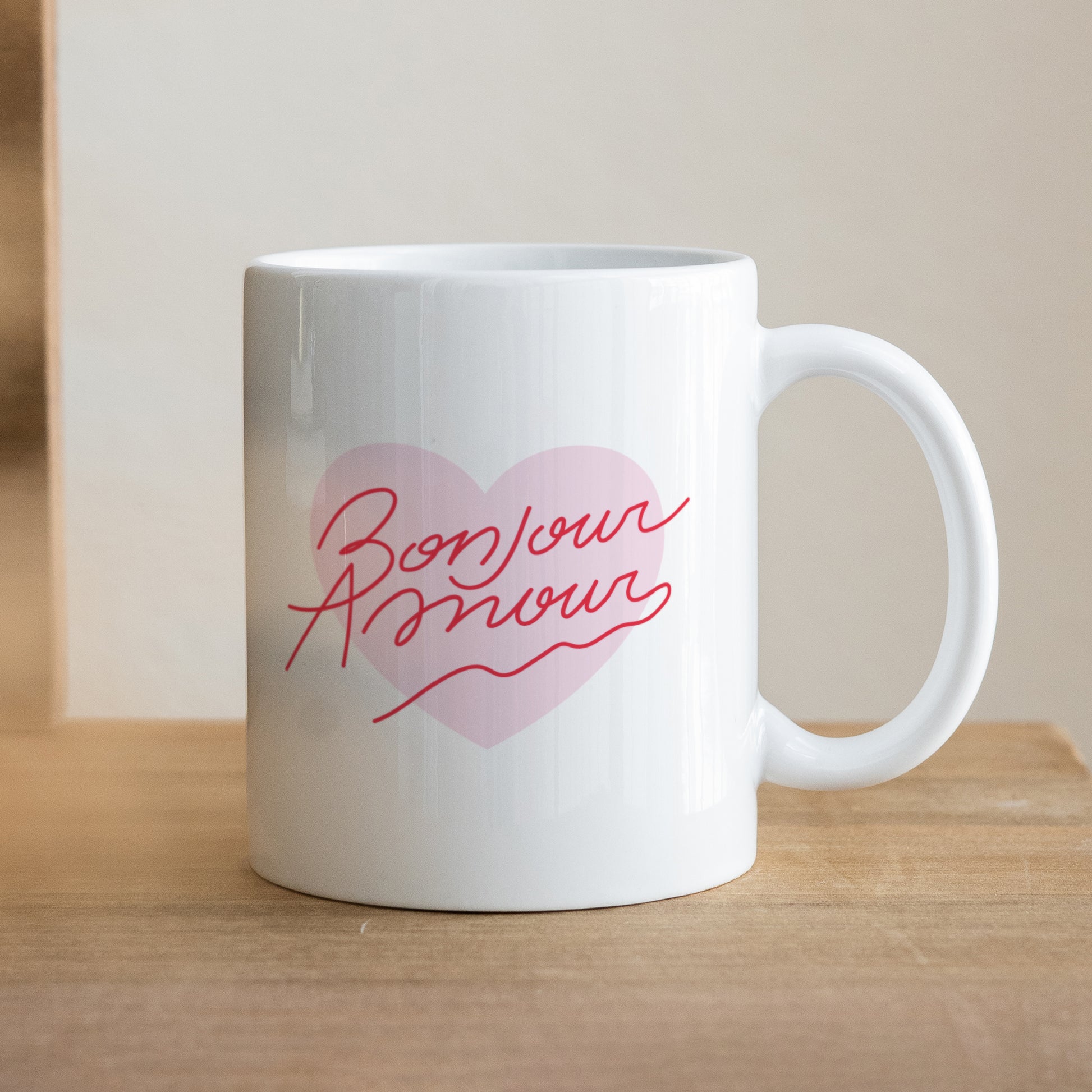 Mug Objets Blanc Bonjour Amour photo N° 1