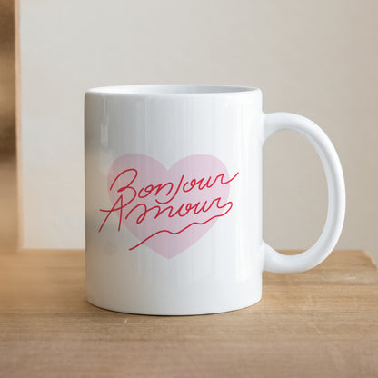 Mug Objets Blanc Bonjour Amour photo N° 1
