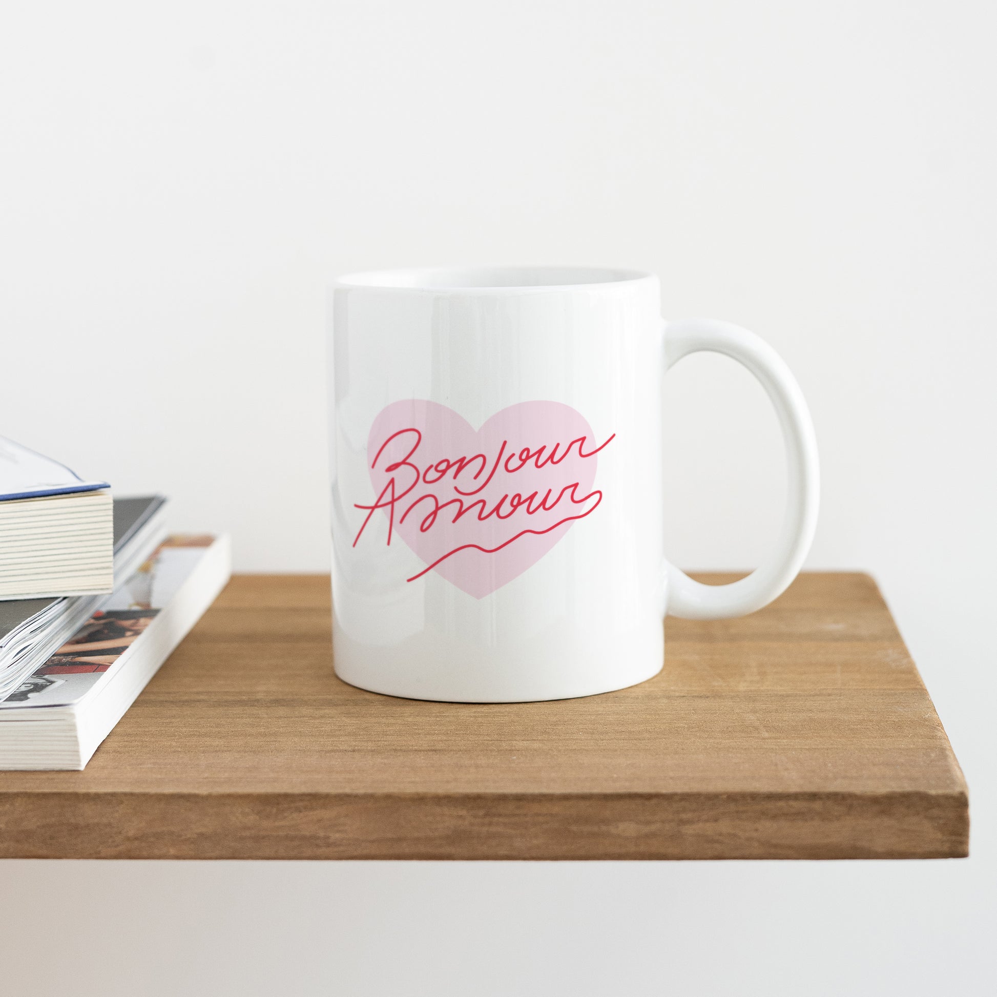 Mug Objets Blanc Bonjour Amour photo N° 4