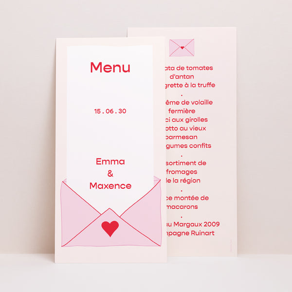Menu Mariage Panoramique portrait La surprise photo
