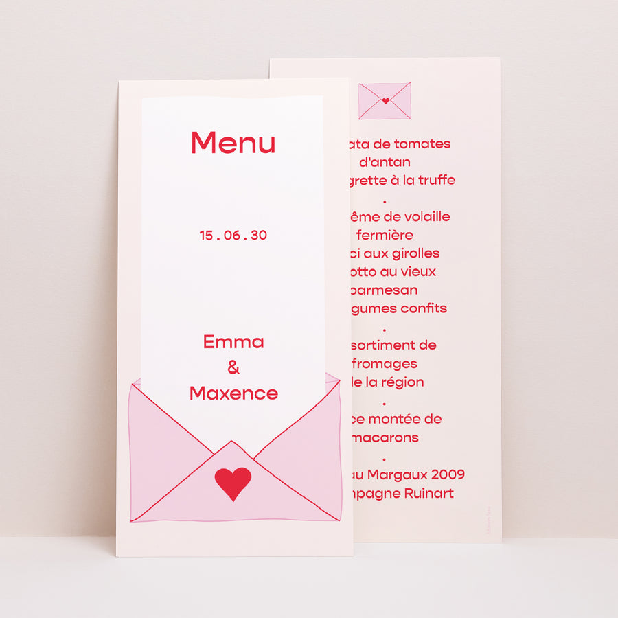 Menu Mariage Panoramique portrait La surprise photo