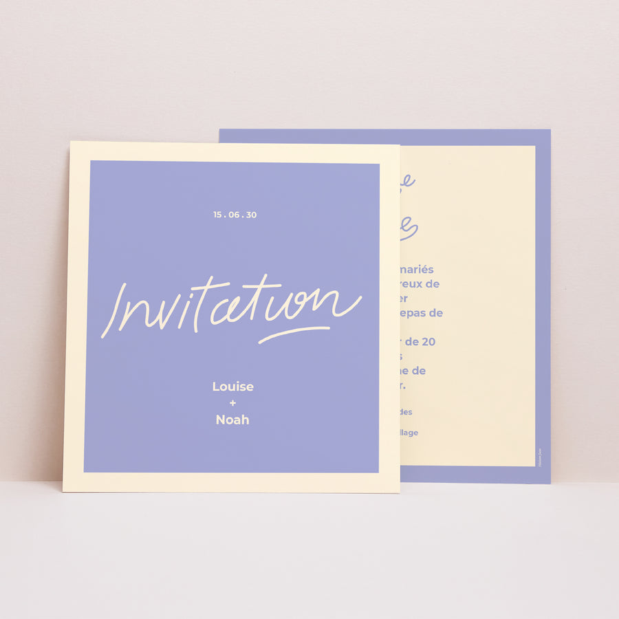Invitations Mariage Carré Time of Love photo