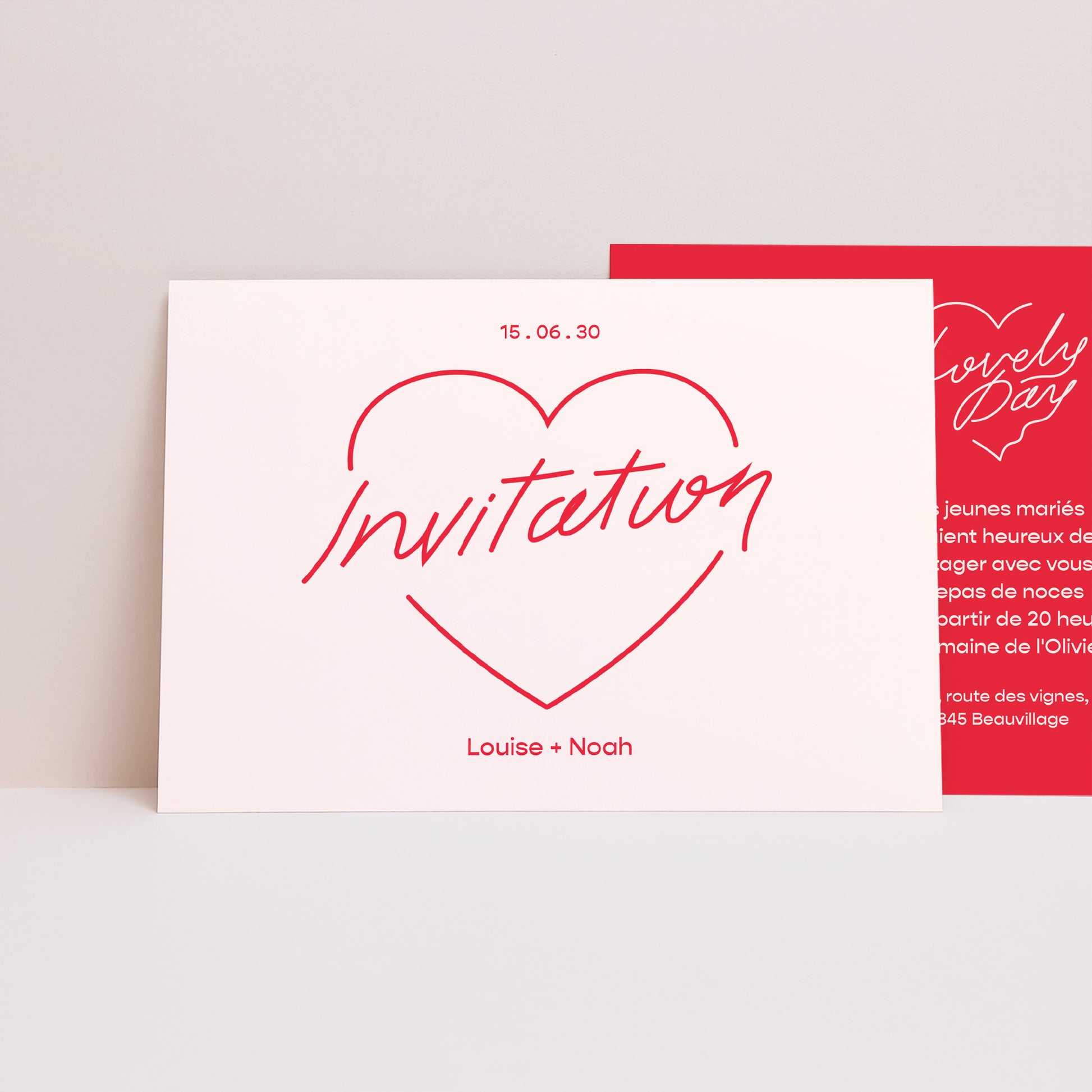Invitations Mariage Paysage Lovely Day esquisse photo N° 1