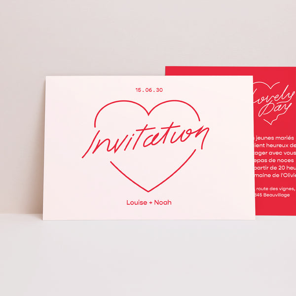 Invitations Mariage Paysage Lovely Day esquisse photo