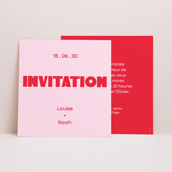 Invitations Mariage Carré Save the famous date photo