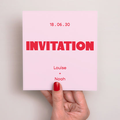 Invitations Mariage Carré Save the famous date photo N° 2