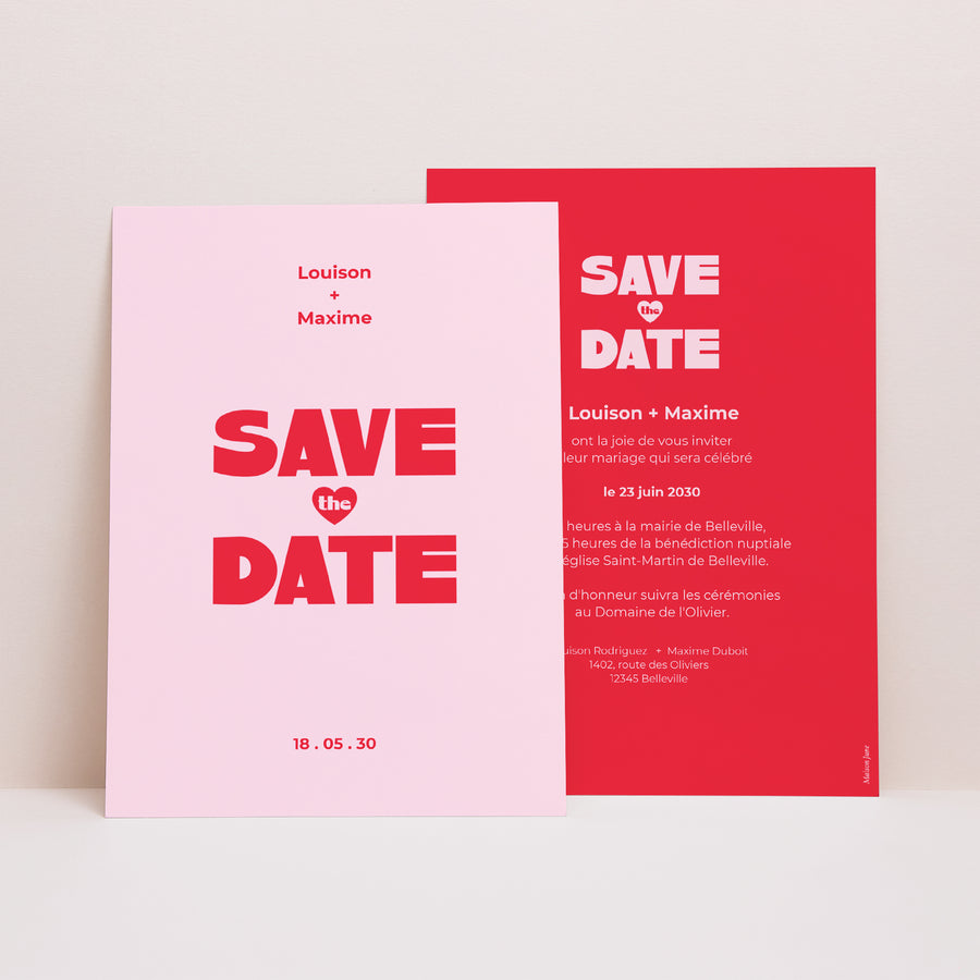 Faire-part Mariage Portrait Save the famous date photo