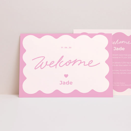 Faire-part Naissance Paysage Biscuit fraise photo