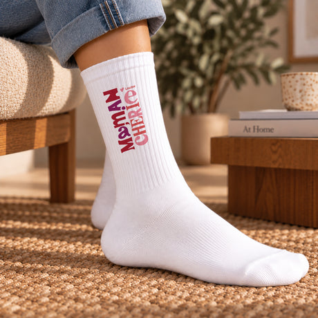 Chaussettes femme Blanches Maman chérie II