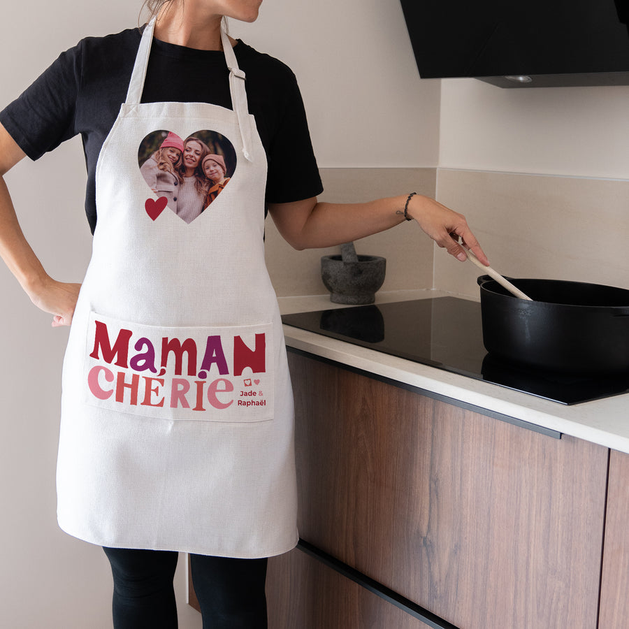 Tablier adulte Objets Beige naturel Maman chérie II photo