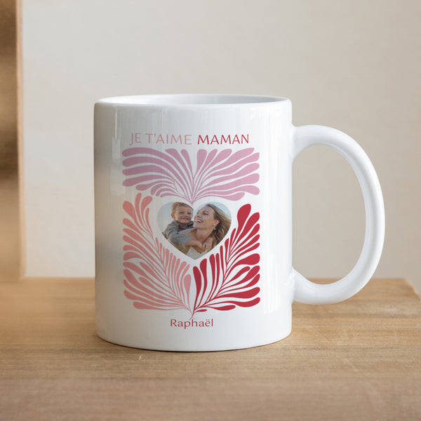 Mug Objets Blanc Pink foliage photo