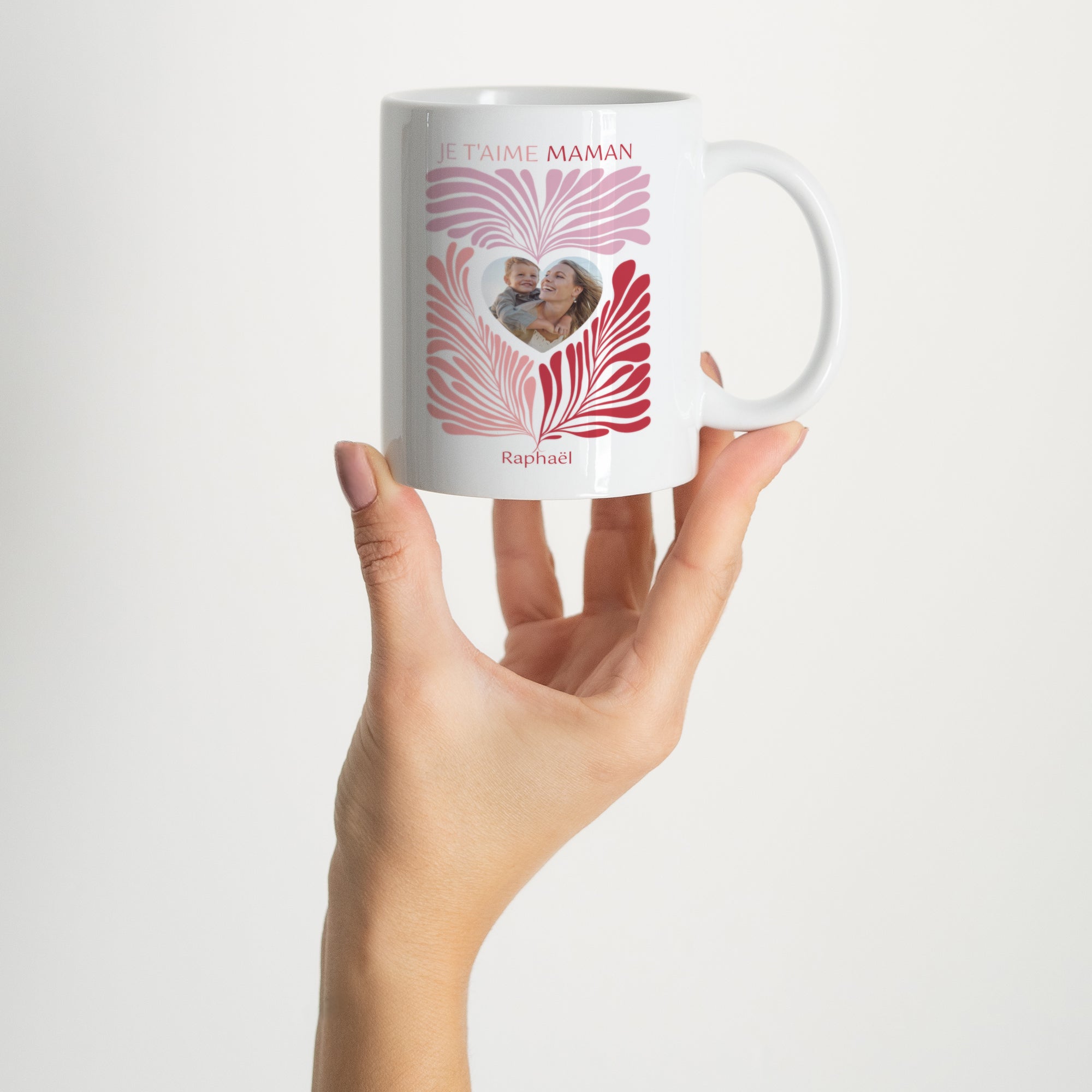 Mug Objets Blanc Pink foliage photo N° 2