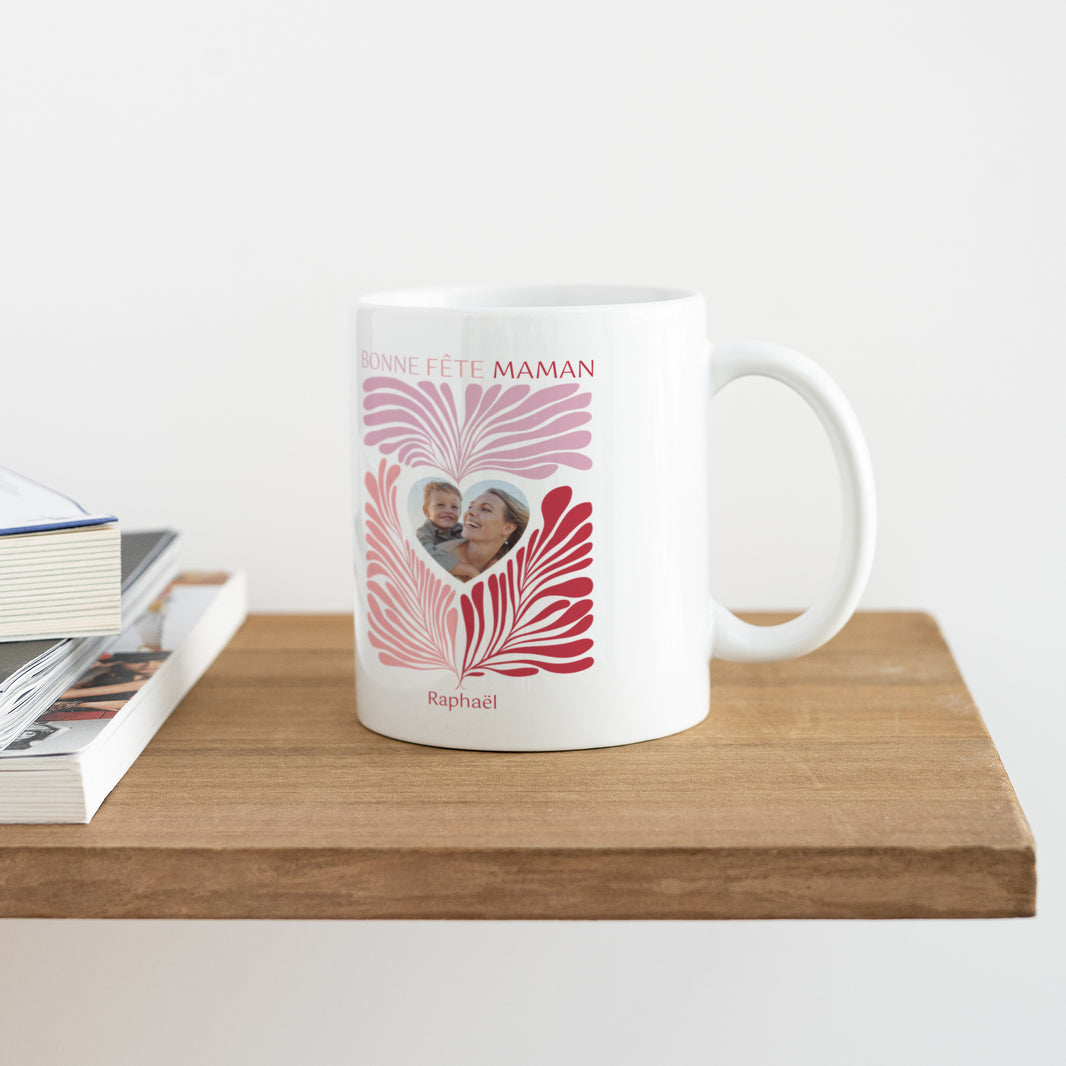 Mug Objets Blanc Pink foliage photo N° 4