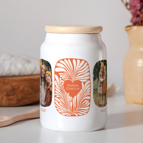 Pot en céramique Objets 65 cl Amber foliage