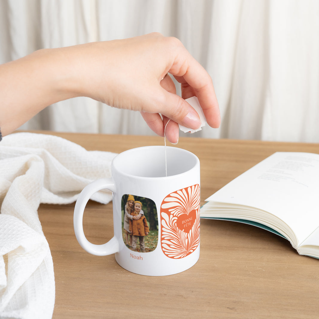 Mug Objets Blanc Amber foliage photo N° 3