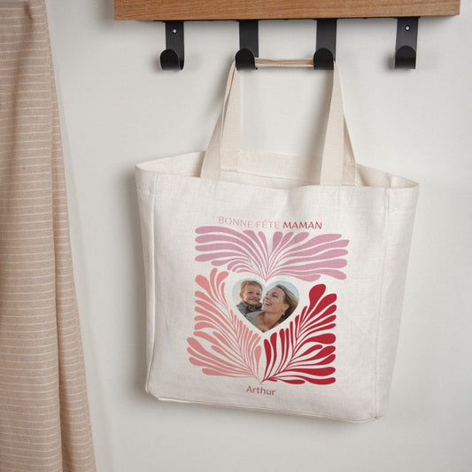 Tote bag Objets Anse en toile Pink foliage photo