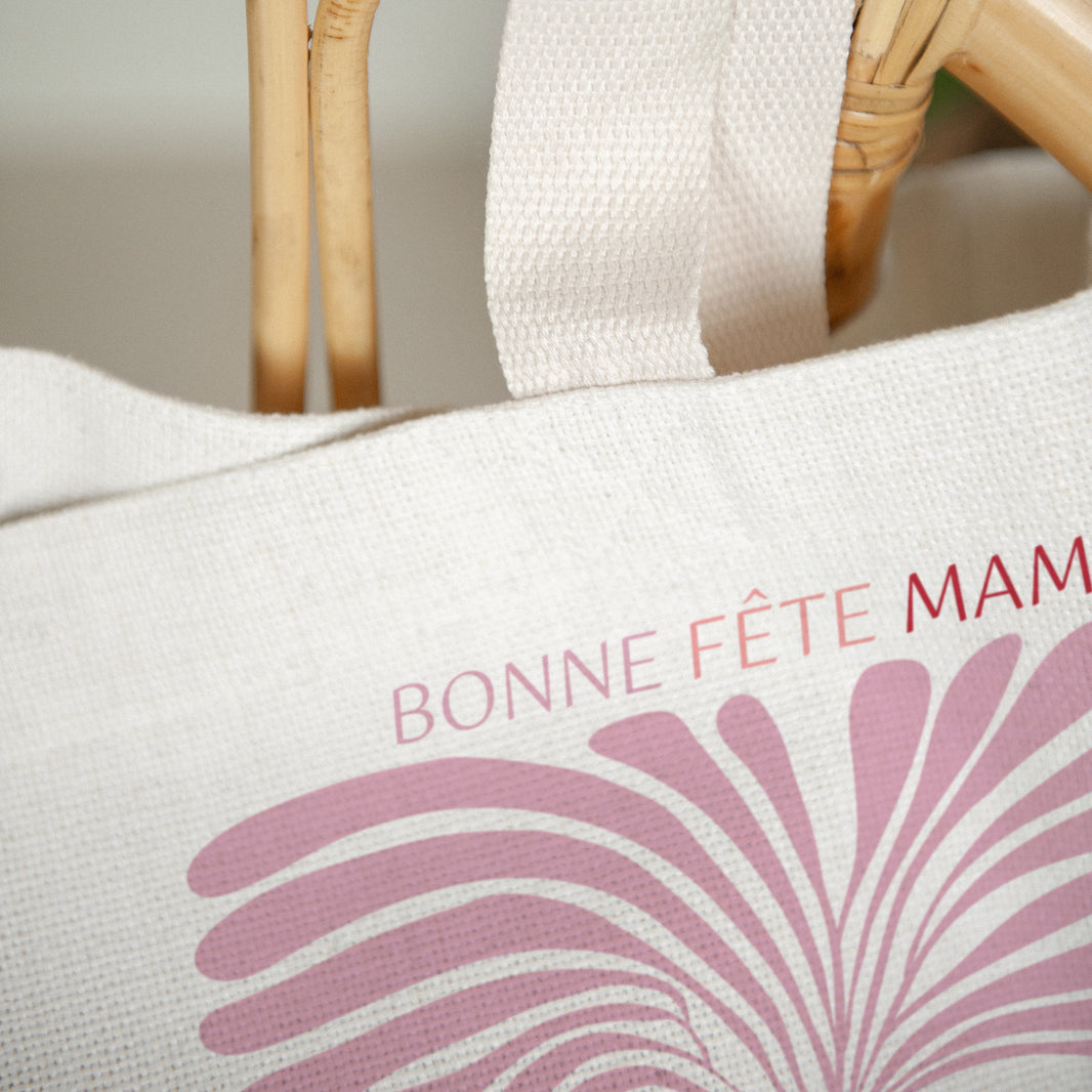 Tote bag Objets Anse en toile Pink foliage photo N° 3