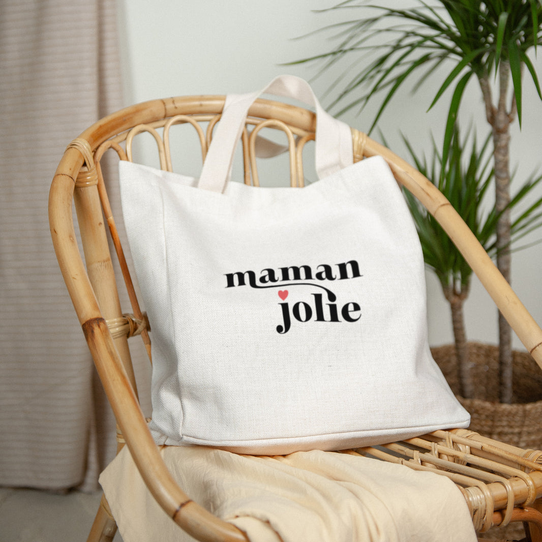 Tote bag Objets Anse en toile Maman jolie photo N° 2