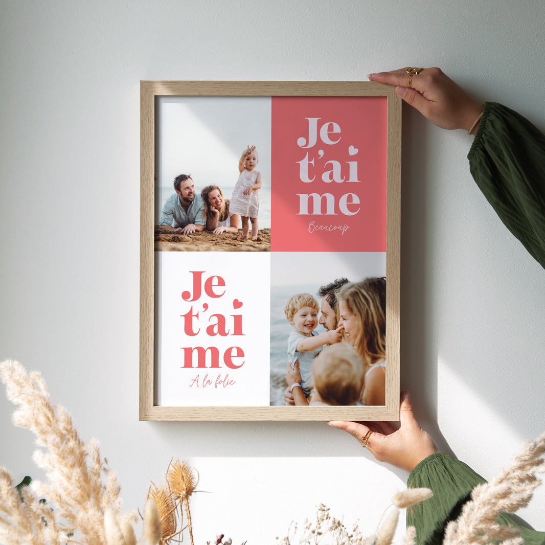 Affiche Objets Portrait Je t'aime maman photo N° 2