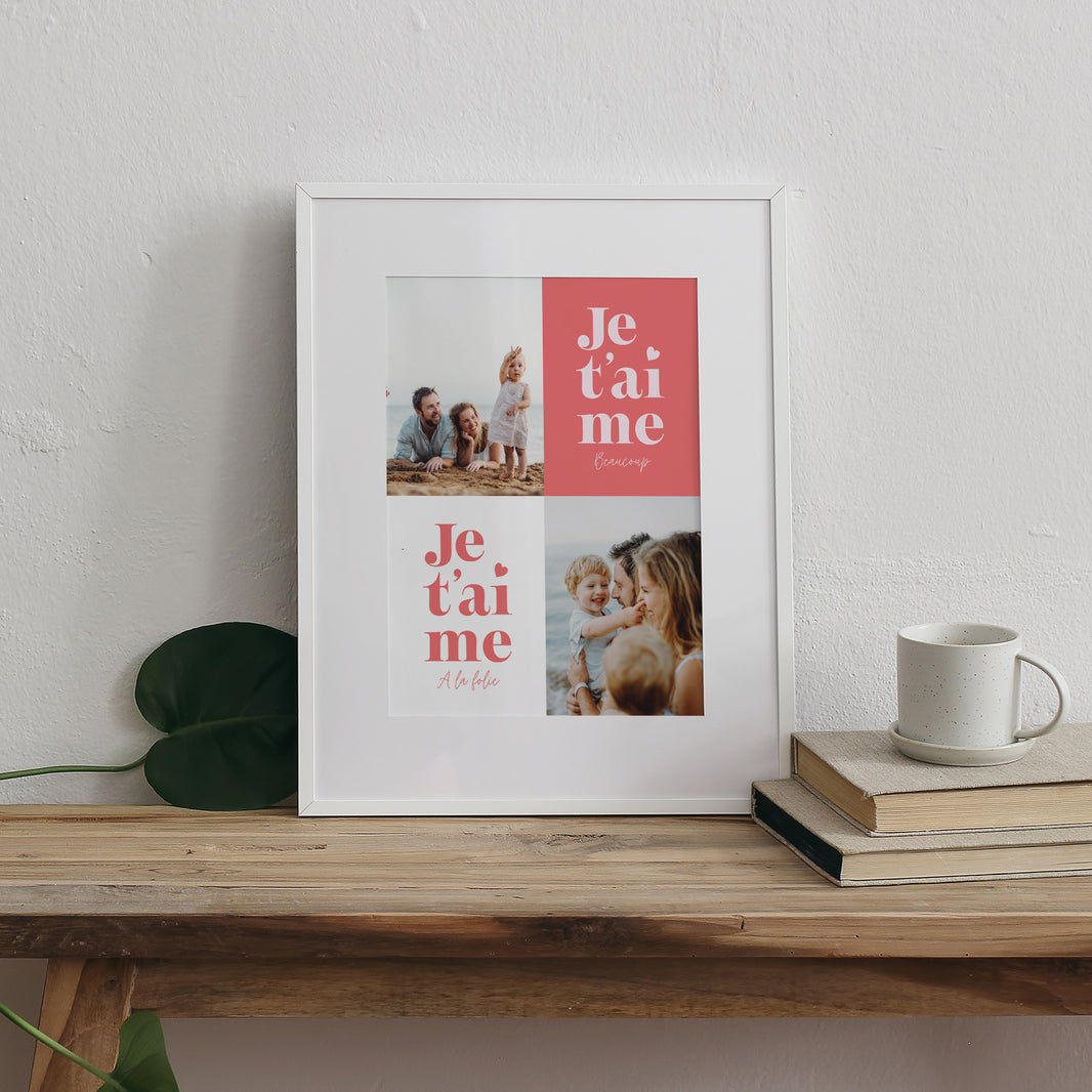 Affiche Objets Portrait Je t'aime maman photo N° 3