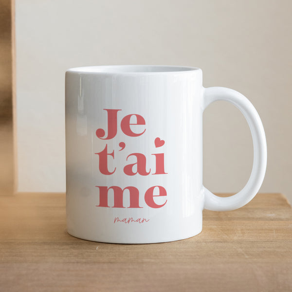 Mug Objets Blanc Je t'aime maman photo