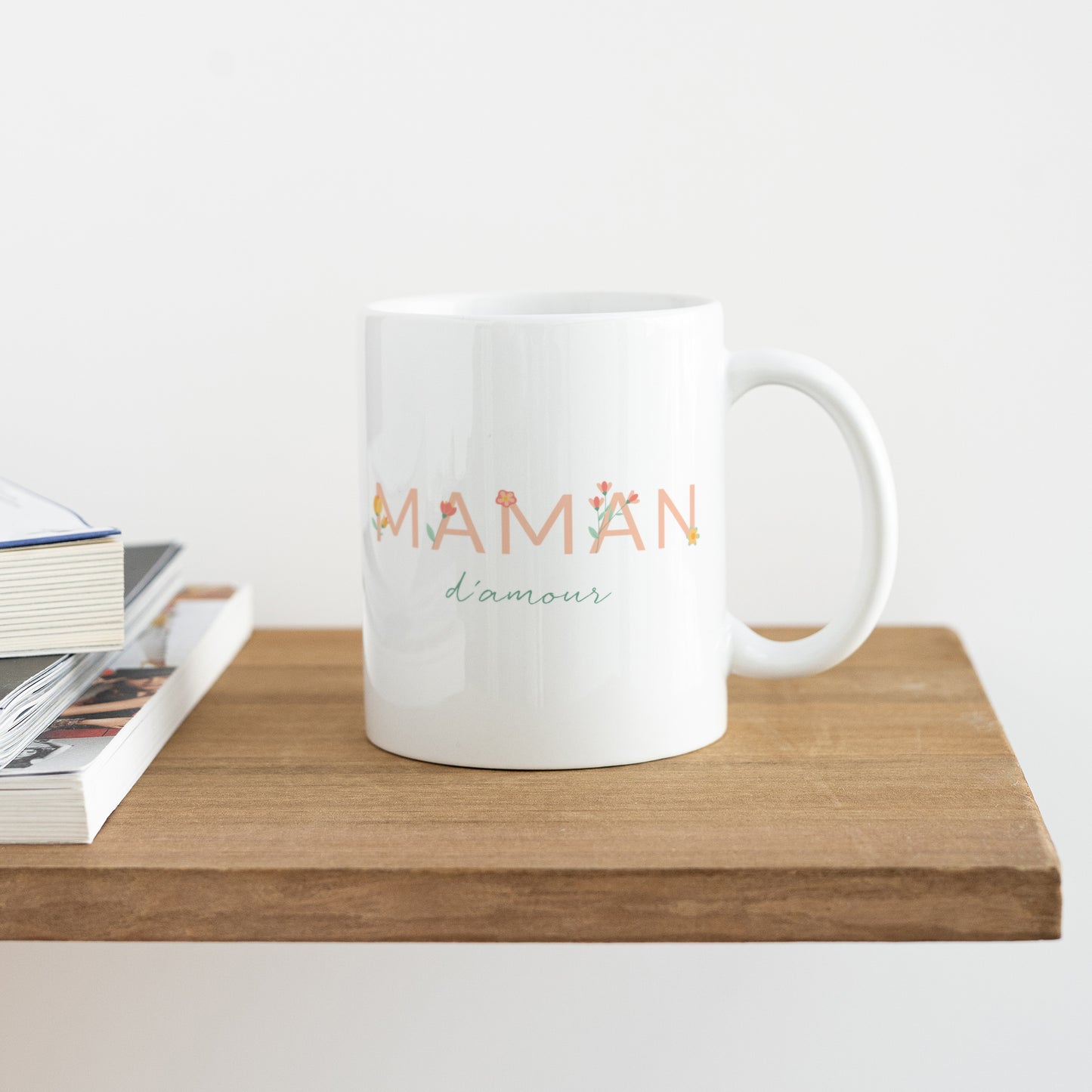 Mug Objets Blanc Maman d'amour fleurie photo N° 4