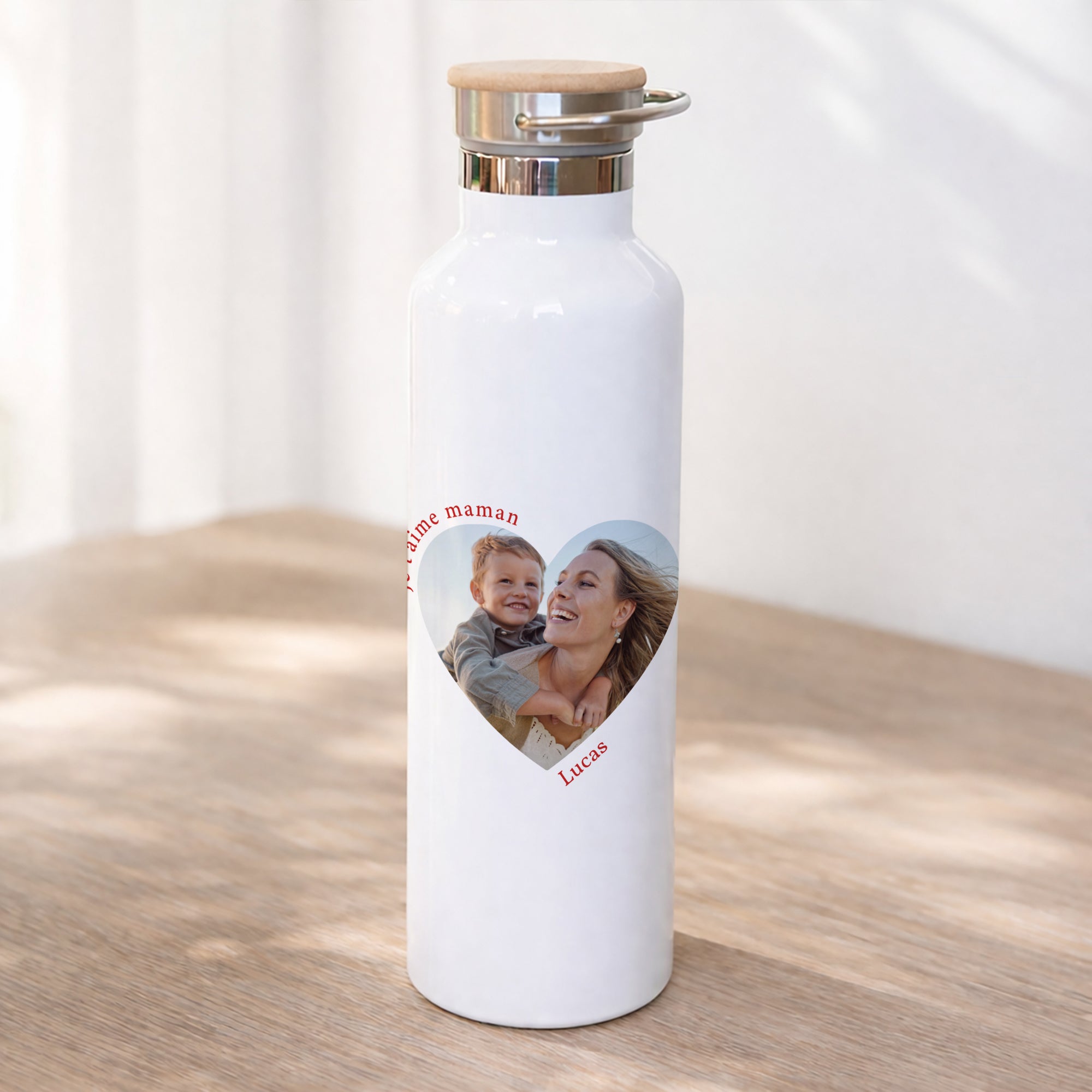 Gourde Objets 75 cl Je t'aime maman photo photo N° 1