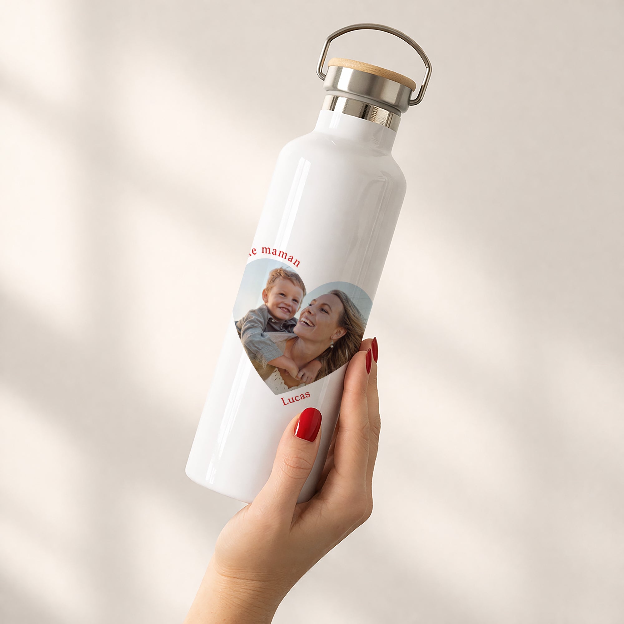 Gourde Objets 75 cl Je t'aime maman photo photo N° 2