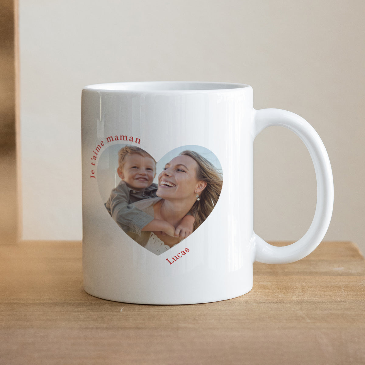Mug Objets Blanc Je t'aime maman photo photo N° 1